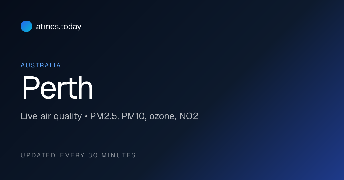 Perth Air Quality Index, AQI & PM2.5 Live | atmos.today