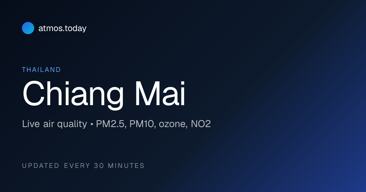 Chiang Mai Air Quality Index, AQI & PM2.5 Live | atmos.today